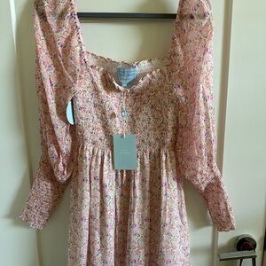 Hill House Pink Smocked Sundress with Bishop Sleeves